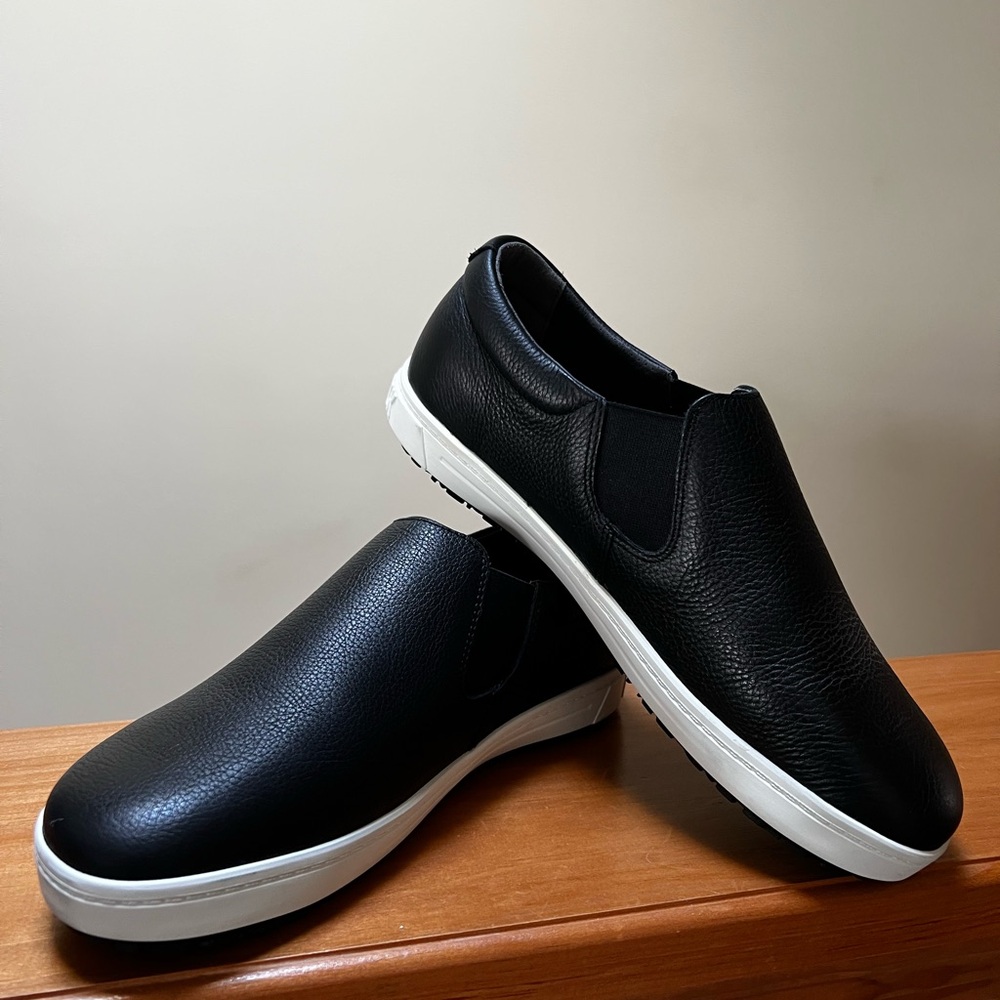 Birkenstock Black Leather Slip-On women's Shoes